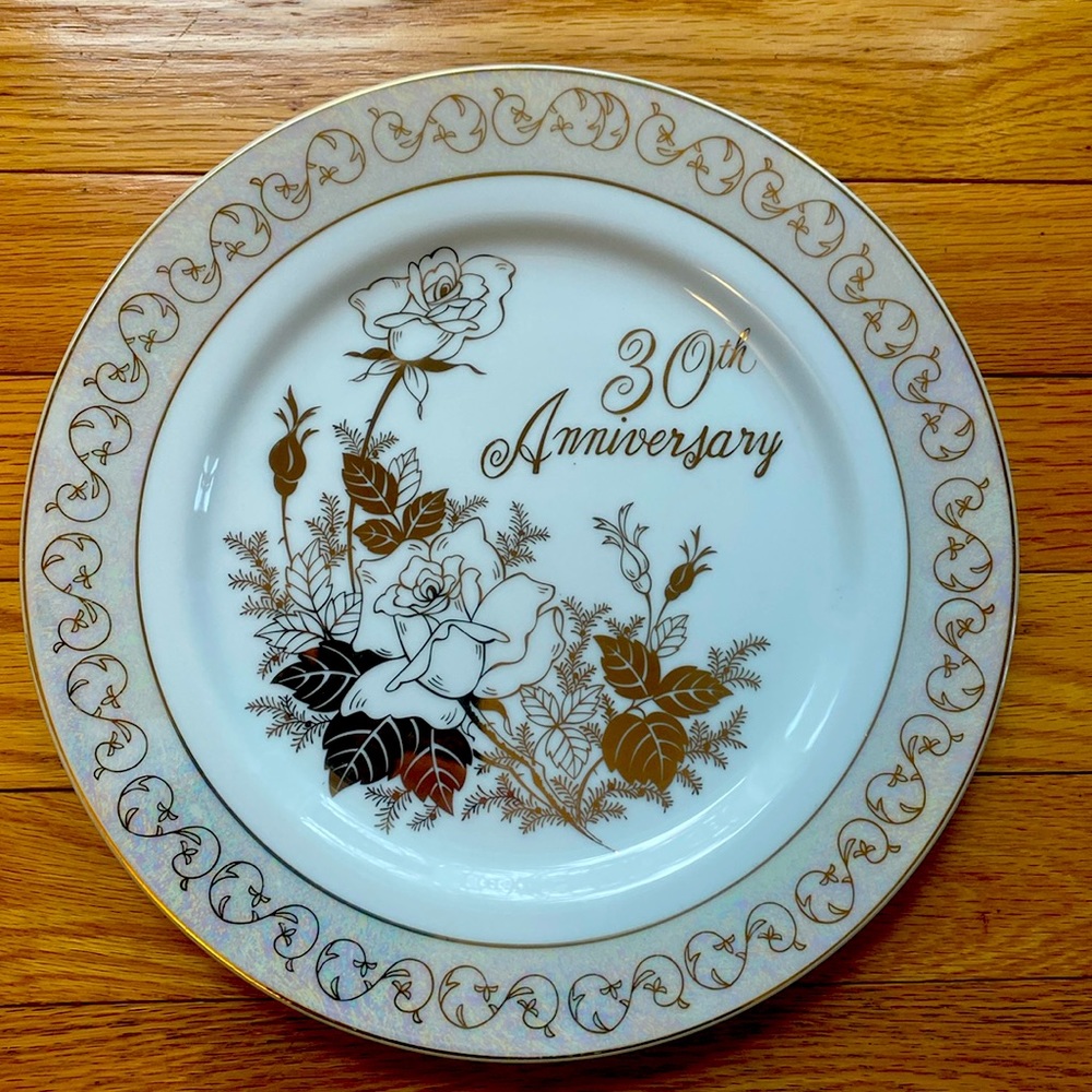 30th Anniversary, Japanese fine bone china 10”
